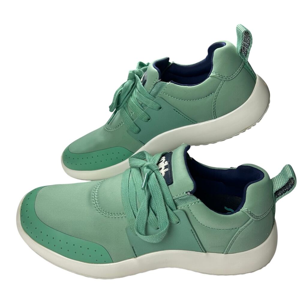 Snibbs women's Spacecloud agave green work slip resistant slip on sneakers 8.5